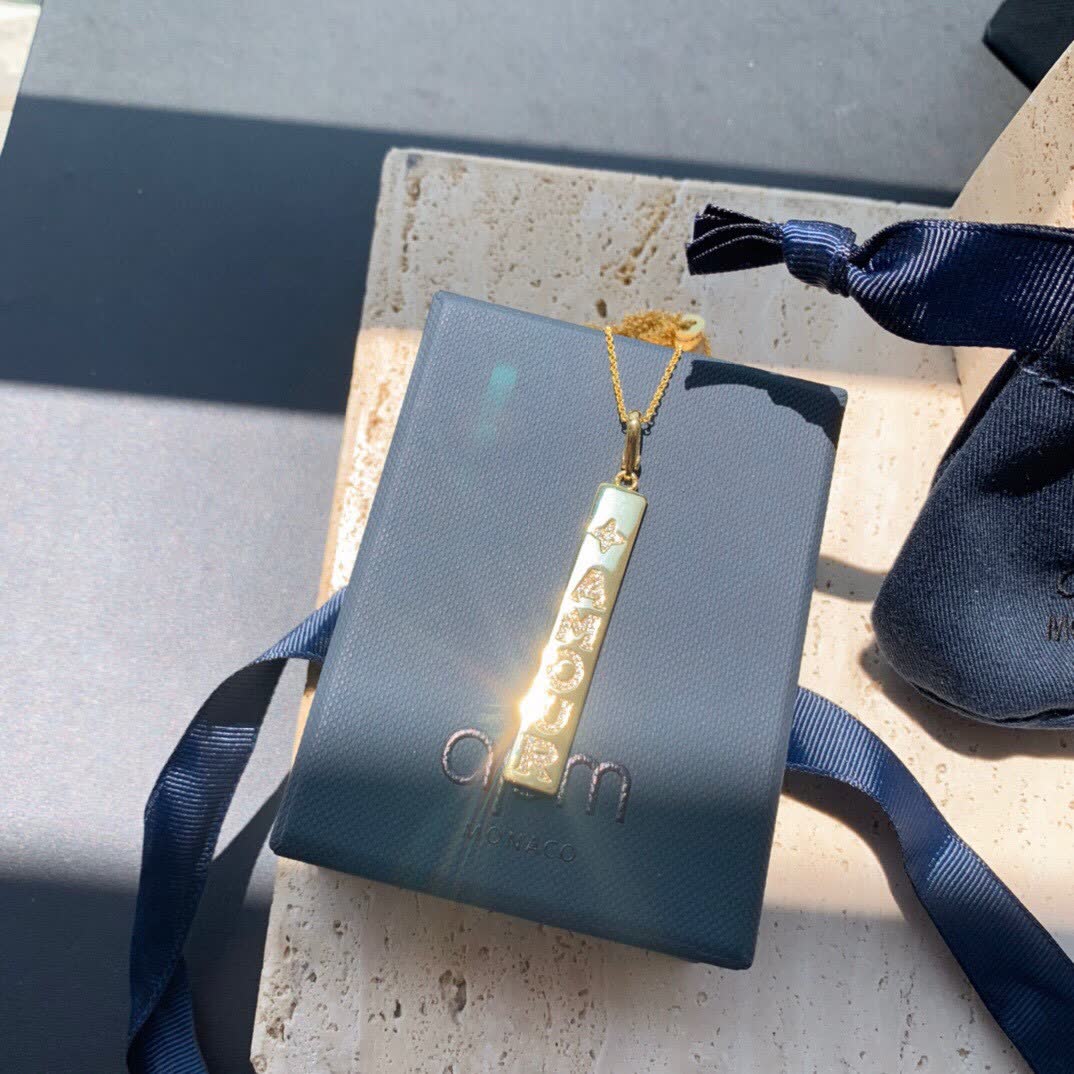 APM Monaco Amour Bar Pendant Necklace